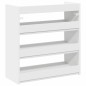 vidaXL Scarpiera Bianca 60x25x62 cm in Legno Multistrato