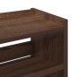 vidaXL Scarpiera Rovere Marrone 60x25x62 cm in Legno Multistrato