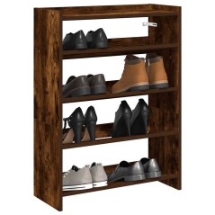 vidaXL Scarpiera Rovere Fumo 60x25x62 cm in Legno Multistrato