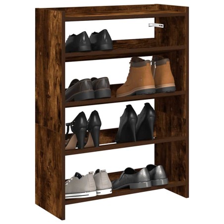 vidaXL Scarpiera Rovere Fumo 60x25x62 cm in Legno Multistrato