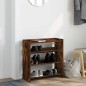 vidaXL Scarpiera Rovere Fumo 60x25x62 cm in Legno Multistrato