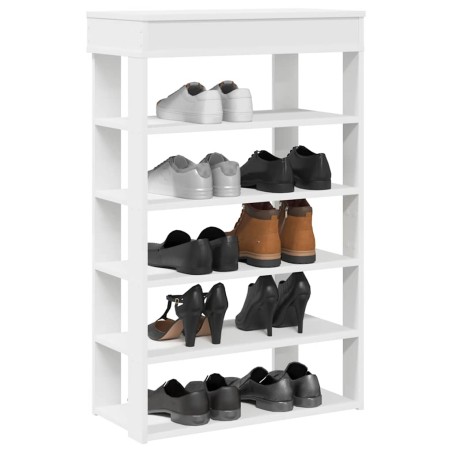 vidaXL Scarpiera Bianca 60x30x98 cm in Legno Multistrato