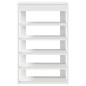 vidaXL Scarpiera Bianca 60x30x98 cm in Legno Multistrato