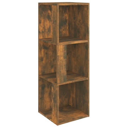 Scaffale Angolare Rovere Fumo 33x33x100 cm Legno Multistrato