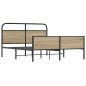 vidaXL Giroletto senza Materaso in Metallo Rovere Fumo 160x200 cm vidaXL Giroletto senza Materaso in Metallo Rovere Fumo 160x200 cm