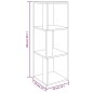 Scaffale Angolare Rovere Fumo 33x33x100 cm Legno Multistrato