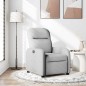 vidaXL Poltrona Reclinabile in Tessuto Grigio Nuvola