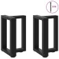 vidaXL Gambe Tavolino da Caffè a T 2 pz Nero 28x25x(42-43) cm Acciaio vidaXL Gambe Tavolino da Caffè a T 2 pz Nero 28x25x(42-43) cm Acciaio