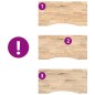 vidaXL Piano Scrivania 100x50x2,5 cm Rovere Massello Non Trattato vidaXL Piano Scrivania 100x50x2,5 cm Rovere Massello Non Trattato