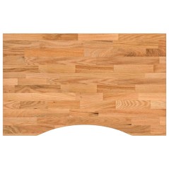 vidaXL Piano Scrivania Marrone Chiaro 80x60x2,5 cm in Rovere Massello