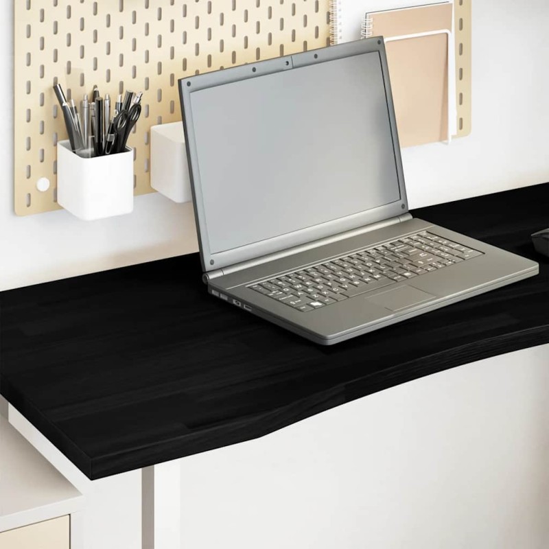 vidaXL Piano Scrivania Marrone Scuro 120x50x2,5 cm in Rovere Massello
