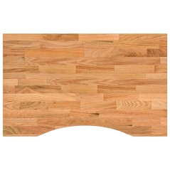 vidaXL Piano Scrivania Marrone Chiaro 80x50x2,5 cm in Rovere Massello