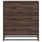 vidaXL Credenza Rovere Marrone 68x35x76 cm in Truciolato e Metallo vidaXL Credenza Rovere Marrone 68x35x76 cm in Truciolato e Metallo