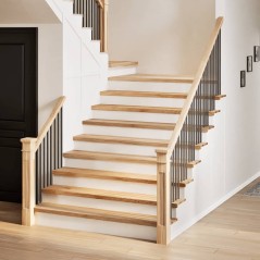 vidaXL Gradini 12 pz 120x30x2 cm in Rovere Massello Non Trattato