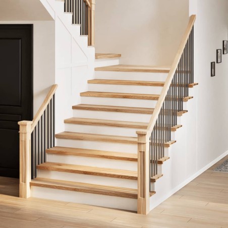 vidaXL Gradini 12 pz 120x30x2 cm in Rovere Massello Non Trattato