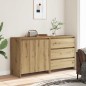 vidaXL Credenza 2 pz Rovere Artigianale in Legno Multistrato