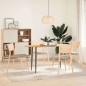 vidaXL Piano Tavolo Marrone Chiaro 140x60x2cm in Rovere Massello Ovale