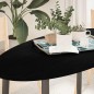 vidaXL Piano Tavolo Marrone Scuro 120x60x2 cm in Rovere Massello Ovale