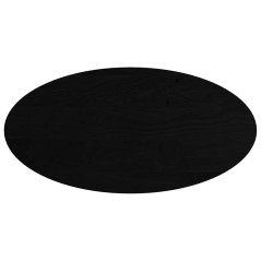 vidaXL Piano Tavolo Marrone Scuro 120x60x2 cm in Rovere Massello Ovale