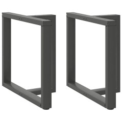 vidaXL Gambe Tavolo Pranzo a T 2pz Antracite 80x35x(72-73) cm Acciaio
