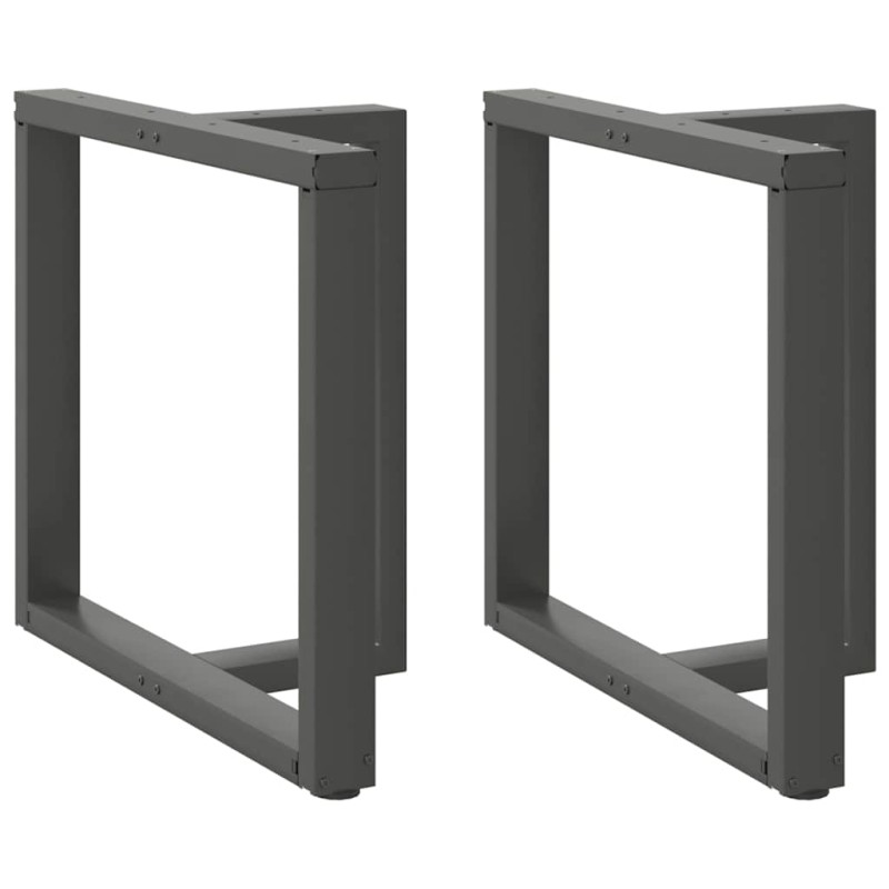 vidaXL Gambe Tavolo Pranzo a T 2pz Antracite 80x35x(72-73) cm Acciaio vidaXL Gambe Tavolo Pranzo a T 2pz Antracite 80x35x(72-73) cm Acciaio