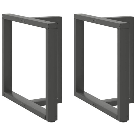 vidaXL Gambe Tavolo Pranzo a T 2pz Antracite 80x35x(72-73) cm Acciaio
