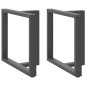 vidaXL Gambe Tavolo Pranzo a T 2pz Antracite 80x35x(72-73) cm Acciaio vidaXL Gambe Tavolo Pranzo a T 2pz Antracite 80x35x(72-73) cm Acciaio