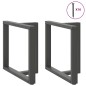 vidaXL Gambe Tavolo Pranzo a T 2pz Antracite 80x35x(72-73) cm Acciaio vidaXL Gambe Tavolo Pranzo a T 2pz Antracite 80x35x(72-73) cm Acciaio