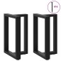vidaXL Gambe Tavolo Pranzo a Forma T 2pz Nero 50x35x(72-73)cm Acciaio vidaXL Gambe Tavolo Pranzo a Forma T 2pz Nero 50x35x(72-73)cm Acciaio