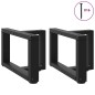 vidaXL Gambe Tavolino da Caffè a T 2 pz Nero 50x25x(30-31) cm Acciaio vidaXL Gambe Tavolino da Caffè a T 2 pz Nero 50x25x(30-31) cm Acciaio