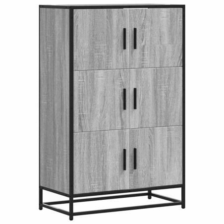 vidaXL Credenza Grigio Sonoma 68x35x106,5 cm Legno Multistrato Metallo