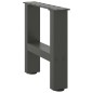 vidaXL Gambe per Tavolino da Caffè Antracite 2 pz 30x(30-31)cm Acciaio vidaXL Gambe per Tavolino da Caffè Antracite 2 pz 30x(30-31)cm Acciaio
