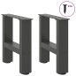 vidaXL Gambe per Tavolino da Caffè Antracite 2 pz 30x(30-31)cm Acciaio vidaXL Gambe per Tavolino da Caffè Antracite 2 pz 30x(30-31)cm Acciaio