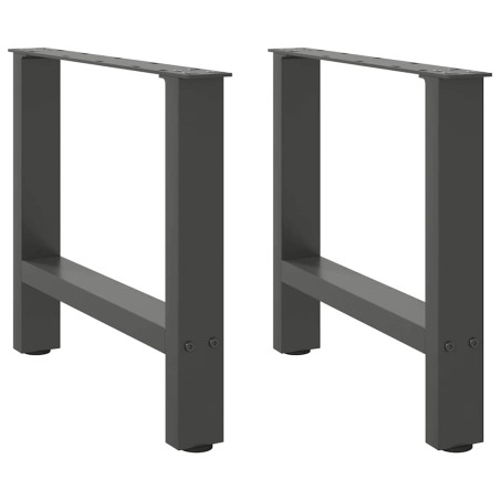 vidaXL Gambe per Tavolino da Caffè Antracite 2 pz 50x(42-43)cm Acciaio