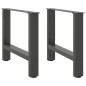 vidaXL Gambe per Tavolino da Caffè Antracite 2 pz 50x(42-43)cm Acciaio vidaXL Gambe per Tavolino da Caffè Antracite 2 pz 50x(42-43)cm Acciaio