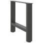 vidaXL Gambe per Tavolino da Caffè Antracite 2 pz 50x(42-43)cm Acciaio vidaXL Gambe per Tavolino da Caffè Antracite 2 pz 50x(42-43)cm Acciaio