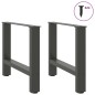 vidaXL Gambe per Tavolino da Caffè Antracite 2 pz 50x(42-43)cm Acciaio vidaXL Gambe per Tavolino da Caffè Antracite 2 pz 50x(42-43)cm Acciaio