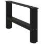 vidaXL Gambe per Tavolino da Caffè Nero 2 pz 70x(30-31) cm Acciaio vidaXL Gambe per Tavolino da Caffè Nero 2 pz 70x(30-31) cm Acciaio