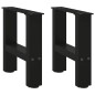 vidaXL Gambe per Tavolino da Caffè Nero 2 pz 40x(30-31) cm Acciaio vidaXL Gambe per Tavolino da Caffè Nero 2 pz 40x(30-31) cm Acciaio