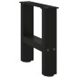 vidaXL Gambe per Tavolino da Caffè Nero 2 pz 40x(30-31) cm Acciaio vidaXL Gambe per Tavolino da Caffè Nero 2 pz 40x(30-31) cm Acciaio
