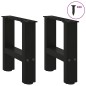 vidaXL Gambe per Tavolino da Caffè Nero 2 pz 40x(30-31) cm Acciaio vidaXL Gambe per Tavolino da Caffè Nero 2 pz 40x(30-31) cm Acciaio