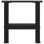 vidaXL Gambe per Tavolino da Caffè Nero 2 pz 40x(30-31) cm Acciaio vidaXL Gambe per Tavolino da Caffè Nero 2 pz 40x(30-31) cm Acciaio