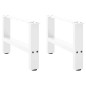 vidaXL Gambe per Tavolino da Caffè Bianco 2 pz 50x(30-31) cm Acciaio