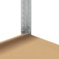 vidaXL Scaffale Resistente 5 Strati Argento in Acciaio e Multistrato