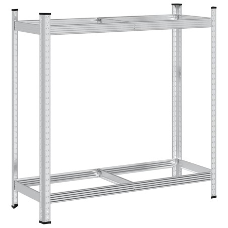 vidaXL Ripiano per Pneumatici a 2 Strati Argento 110x40x109 cm Acciaio