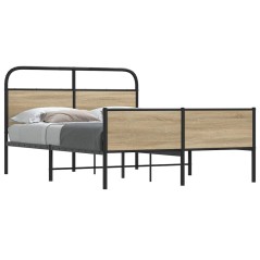 vidaXL Giroletto senza Materasso Rovere Sonoma 120x190cm in Truciolato
