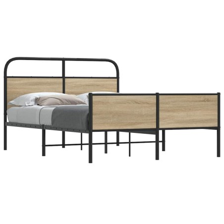 vidaXL Giroletto senza Materasso Rovere Sonoma 120x190cm in Truciolato