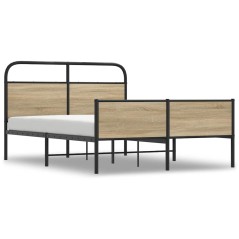 vidaXL Giroletto senza Materasso Rovere Sonoma 120x190cm in Truciolato