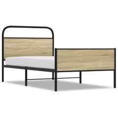 vidaXL Giroletto senza Materasso Rovere Sonoma 90x190 cm in Truciolato