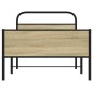 vidaXL Giroletto senza Materasso Rovere Sonoma 90x190 cm in Truciolato vidaXL Giroletto senza Materasso Rovere Sonoma 90x190 cm in Truciolato